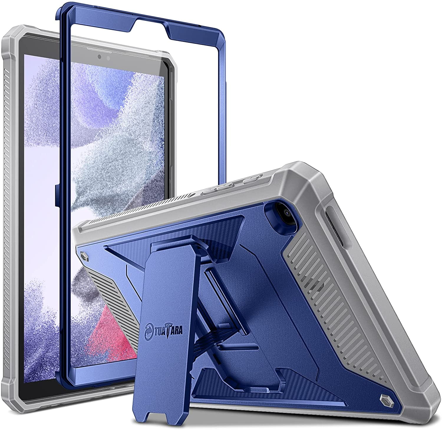 Navy Blue Hybrid Heavy Duty Case with Kickstand for Samsung Galaxy Tab A7 Lite
