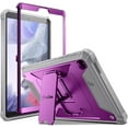 thumbnail image 1 of Fintie Shockproof Case for Samsung Galaxy Tab A7 Lite 8.7 inch 2021 Model (SM-T220/T225/T227), Tuatara Rugged Unibody Hybrid Full Protective Bumper Kickstand Cover w/Built-in Screen Protector, Purple, 1 of 9