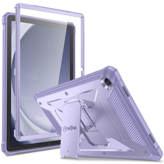 Fintie Shockproof Case for Samsung Galaxy Tab A11+ Plus 2025/ A9+ Plus 11 Inch 2023, Tuatara Rugged Unibody Hybrid Full Protective Bumper Kickstand Cover Built-in Screen Protector, Lilac Purple