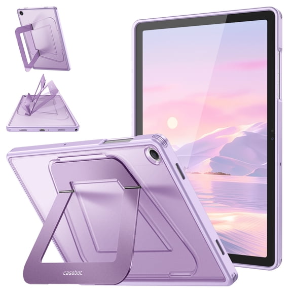 Fintie Shockproof Case for Samsung Galaxy Tab A11  Plus 2025/ A9  Plus 11 Inch 2023, Slim Frosted Hard Cover with Multi-Angle Kickstand,  Purple