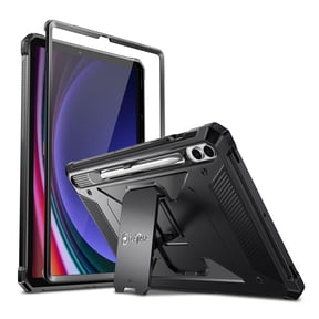 Fintie Shockproof Case for Samsung Galaxy Tab S10 Plus 2024/ S9 Plus/ S9 FE Plus 12.4 Inch 2023, Tuatara Rugged Unibody Hybrid Full Protective Bumper Kickstand Cover Built-in Screen Protector, Black