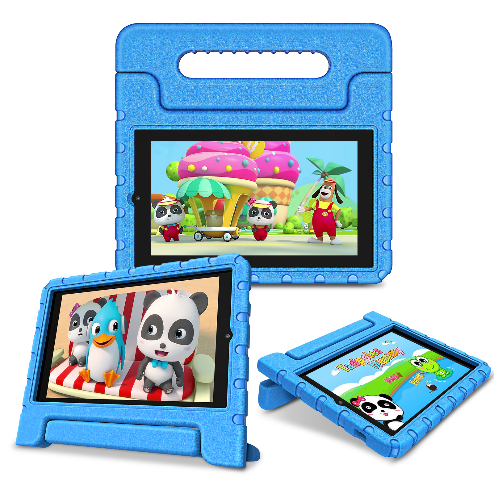 onn. 7 Inch Universal Tablet Case with Built-in Viewing Stand, Silicone ...