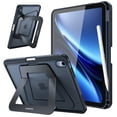 thumbnail image 1 of Fintie Shockproof Case for iPad (A16) 11th Generation 11 Inch (2025), iPad 10th Gen 10.9 Inch (2022) - [Built-in Pencil Holder] Slim Frosted Protective Cover with Multi-Angle Kickstand (Black), 1 of 9