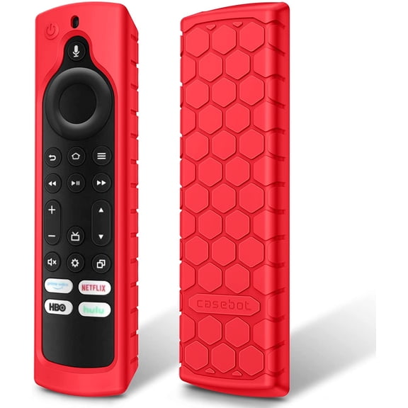 Fintie Silicone Case for Amazon Toshiba/Insignia/Pioneer/Fire TV 4-Series/Fire TV Omni Series TV Remote - [Anti Slip] Shockproof Cover for Fire TV Edition Alexa Voice Remote, Red