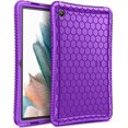 thumbnail image 1 of Fintie Silicone Case for Samsung Galaxy Tab A8 10.5 inch 2022 Model (SM-X200/X205/X207), Honey Comb Series Kids Friendly Light Weight Shock Proof Protective Cover, Purple, 1 of 9
