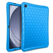 Fintie Silicone Case for Samsung Galaxy Tab A9+ / Tab A9 Plus 11 Inch 2023 Model (SM-X210/X216/X218), Honey Comb Series Kids Friendly Light Weight Shock Proof Protective Cover, Blue