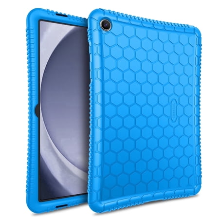 Fintie Silicone Case for Samsung Galaxy Tab A11+ Plus 2025/ A9+ Plus 11 Inch 2023, Honey Comb Series Kids Friendly Light Weight Shock Proof Protective Cover, Blue