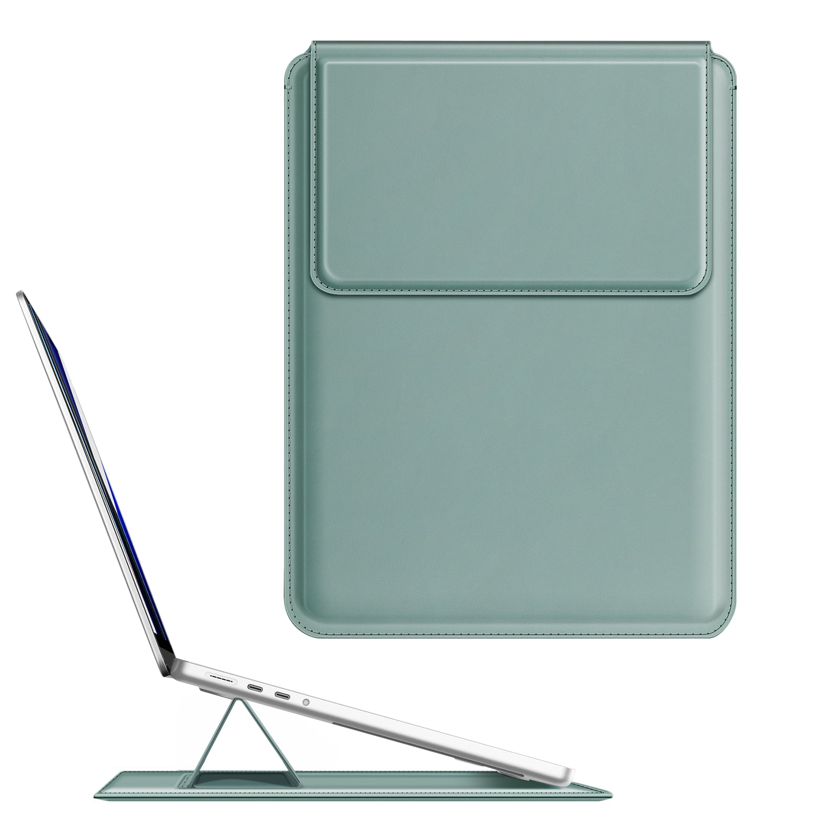 Custodia FINTIE Per MacBook Air 13.6/13.3 E Pro 13 - Copertura In Ecopelle Con Supporto, Viola - Foto 2