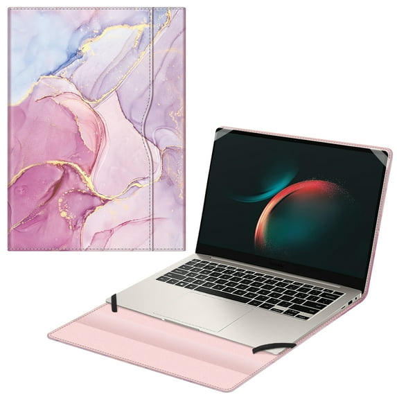 Fintie Sleeve Case for 14 Inch Samsung Galaxy Book3 Pro 14 NP940XFG - Premium PU Leather Protective Portfolio Book Cover, Dreamy Marble