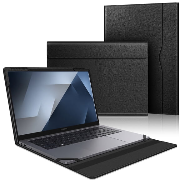 Fintie Sleeve Case for 16-Inch Samsung Galaxy Book6 Pro/ Ultra/ Edge & MacBook Pro 16 A3403 (2024), - Premium PU Leather Portfolio Book Cover, Black