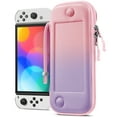 thumbnail image 1 of Fintie Slim Carry Case for Nintendo Switch OLED Model 2021/Switch 2017 - [Slim Fit] Shockproof Protective Travel Storage Bag w/10 Game Cartridges, Fantacy Ombre, 1 of 9