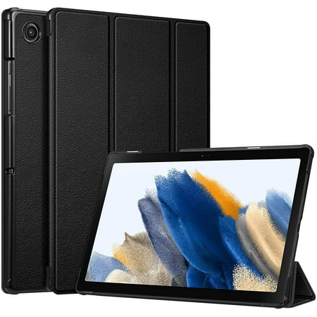 Fintie Slim Case for Samsung Galaxy Tab A8 10.5 inch 2022 Model (SM-X200/X205/X207), Ultra Thin Lightweight Hard Back Shell Tri-Fold Stand Cover with Auto Wake/Sleep, Black