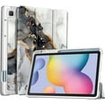 thumbnail image 1 of Fintie Slim Case for Samsung Galaxy Tab S6 Lite 10.4 Inch 2024/2022/2020 with Built-in S Pen Holder, Soft TPU Smart Stand Back Cover Auto Wake/Sleep Feature, Cloudy Marble, 1 of 9