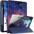 thumbnail image 1 of Fintie Slim Case for Samsung Galaxy Tab S8 (2022) /Galaxy Tab S7 (2020) 11 Inch SM-X700/X706/T870/T875/T876 Model with S Pen Holder, Soft TPU Back Cover Stand Auto Wake/Sleep, Galaxy, 1 of 4
