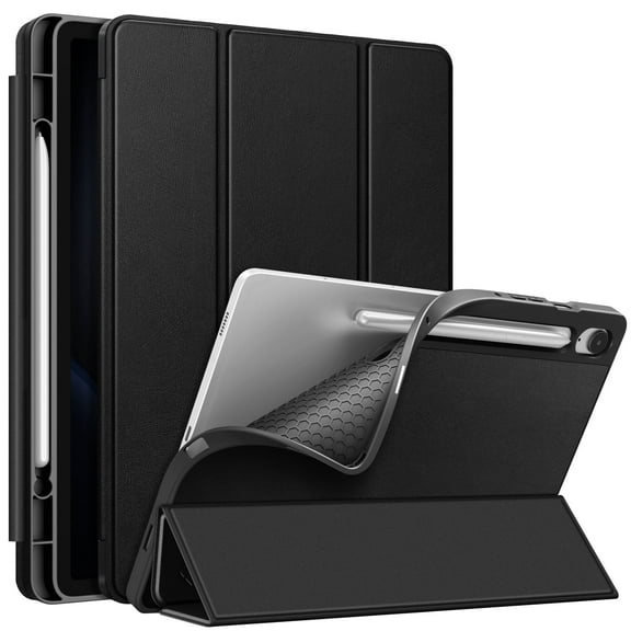 Fintie Slim Case for Samsung Galaxy Tab S10 Lite/ S10 FE/ S9 FE 5G 10.9 Inch/Tab S9 11 Inch with Built-in S Pen Holder, Soft TPU Smart Stand Back Cover Auto Wake/Sleep Feature, Black