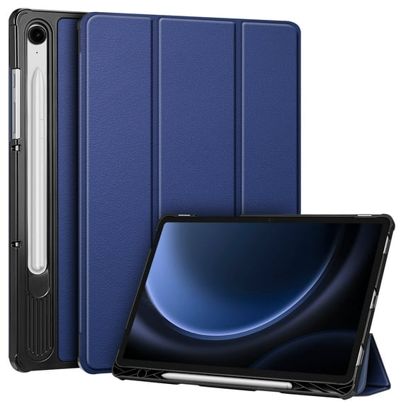 Fintie Slim Case for Samsung Galaxy Tab S10 Lite/ S10 FE/ S9 FE 5G 10.9 Inch/Tab S9 11 Inch with S Pen Holder, Ultra Thin Lightweight Tri-Fold Stand Cover with Auto Wake/Sleep, Navy