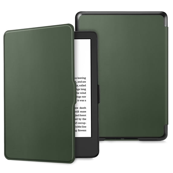 Fintie Slim Case for 6" All-New Kindle (11th Generation-2024/2022 Release) - Lightweight Premium PU Leather Case with Auto Sleep&Wake, Alpine Green