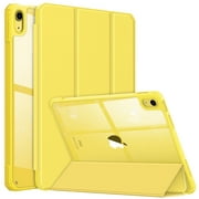 Fintie Slim Case for iPad 10th Generation (2022 Release) 10.9 Inch with Transparent Clear Back Shell, Shockproof Smart Protetive Standing Cover, Auto Sleep Wake, Yellow