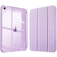 thumbnail image 1 of Fintie Slim Case for iPad (A16) 11th Generation 11 Inch (2025), iPad 10th Generation 10.9 Inch (2022) - Glittering Sparkly Protective Cover with Shiny Clear Back Shell w/ Pencil Holder, Woven Lilac, 1 of 10
