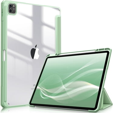 Fintie Slim Hybrid Case for iPad Pro 12.9-inch 6th Generation 2022 - Shockproof Cover with Clear Transparent Back Shell w/Pencil Holder, Also Fit iPad Pro 12.9" 5th/4th/3rd Gen