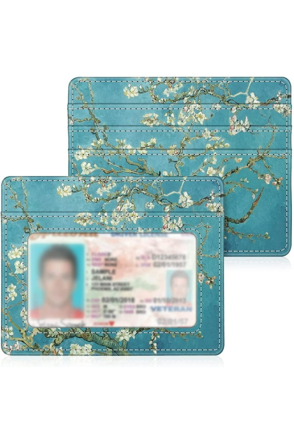 Slim Minimalist Front Pocket Wallet, RFID Blocking Credit Card Holder Card Cases with ID Window for Men Women