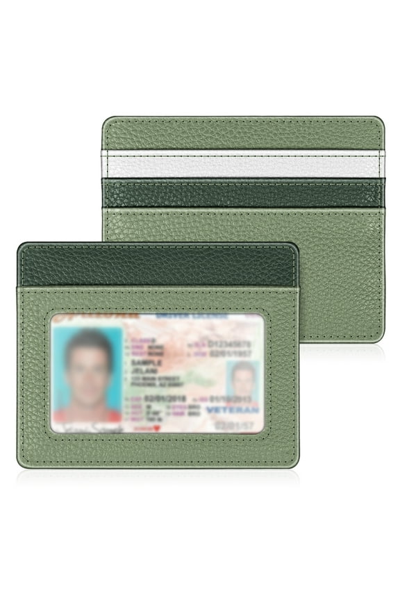 Slim Minimalist Front Pocket Wallet, RFID Blocking Credit Card Holder Card Cases with ID Window for Men Women
