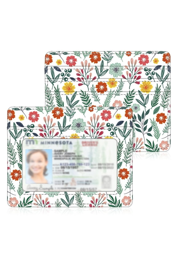 Slim Minimalist Front Pocket Wallet, RFID Blocking Credit Card Holder Card Cases with ID Window for Men Women