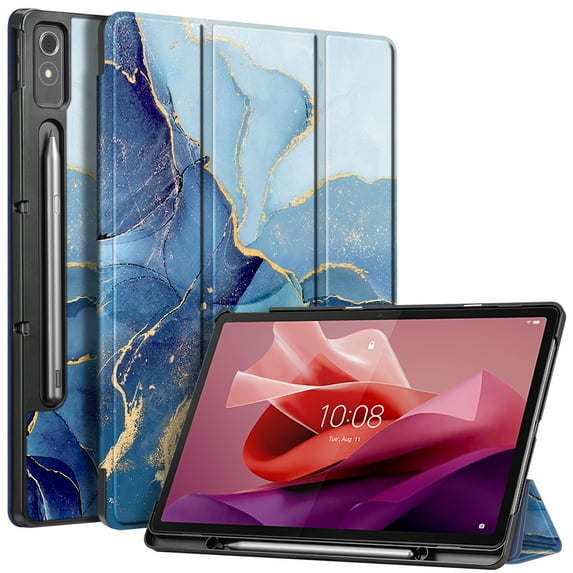 Fintie Slim Shell Case for Lenovo Tab P12/Lenovo Xiaoxin Pad Pro 12.7 inch TB370FU, Lightweight Stand Cover with Auto Sleep/Wake, Ocean Marble
