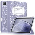 thumbnail image 1 of Fintie SlimShell Case for 11 Inch iPad Pro 4th 2022 / 3rd / 2nd / 1st Generation with Pencil Holder- Soft TPU Protective Stand Back Cover with Auto Wake/Sleep, Composition Book Lilac, 1 of 9