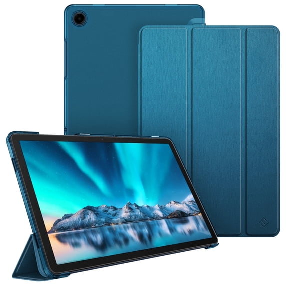 Fintie SlimShell Case for Samsung Galaxy Tab A11+ Plus 2025 / A9+ Plus 2023 11 inch, Lightweight Stand Translucent Frosted Back Cover, Auto Wake/Sleep, Blue