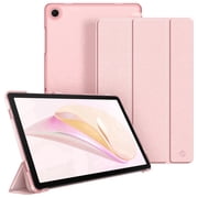 Fintie SlimShell Case for Samsung Galaxy Tab A11+ Plus 2025/ A9+ Plus 11 Inch 2023, Lightweight Stand Translucent Frosted Back Cover, Auto Wake/Sleep, Rose Gold