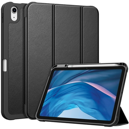 Fintie SlimShell Case for iPad 10th Generation 10.9 Inch Tablet (2022 Release) with Pencil Holder, Black