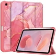 thumbnail image 1 of Fintie SlimShell Case for iPad 10th Generation 10.9 Inch Tablet (2022 Release) with Pencil Holder, Marble Pink, 1 of 8