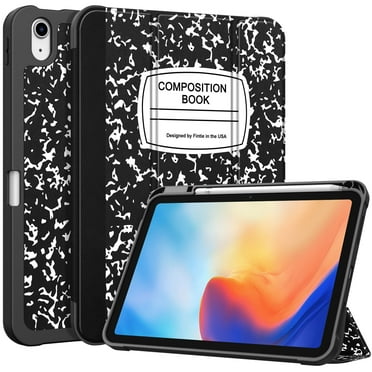 Fintie SlimShell Case for iPad (A16) 11th Generation 11 Inch (2025), iPad 10th Generation 10.9 Inch (2022) with Pencil Holder, Composition Book Black