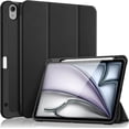 thumbnail image 1 of Fintie SlimShell Case for iPad Air 13-inch (M3) 2025, (M2) 2024, Flexible Soft TPU Back Cover with Pencil Holder, Black, 1 of 9