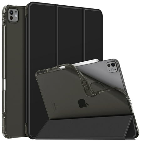 Fintie SlimShell Case for iPad Pro 13-inch (M4) 2024, Translucent Frosted Back Cover, Black