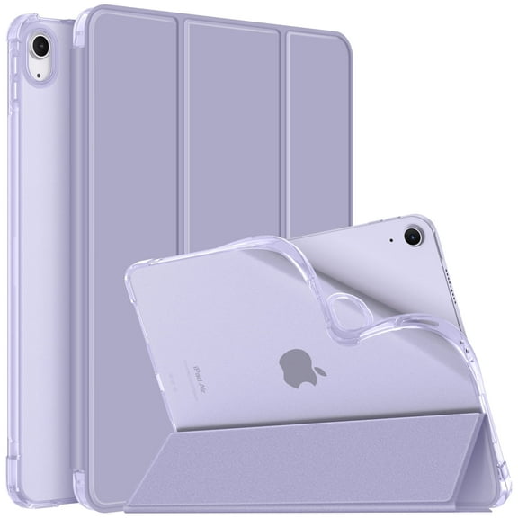 Fintie SlimShell Case for iPad Air 13-inch (M3) 2025, (M2) 2024 - Lightweight Soft TPU Translucent Frosted Back Cover with Pencil Holder, Lilac Purple
