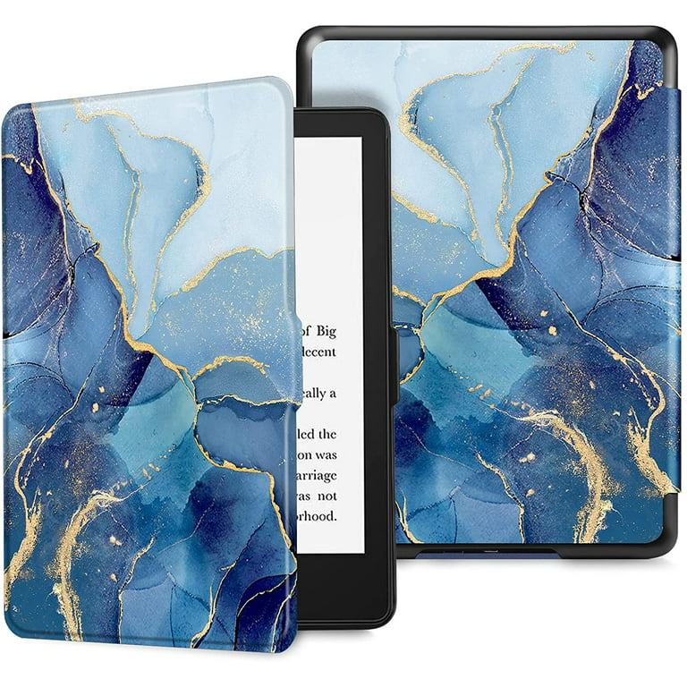 Fintie Slimshell Case for 6.8 Kindle Paperwhite (11th Generation 2021) and Kindle  Paperwhite Signature Edition - Premium Lightweight PU Leather Cover with  Auto Sleep/Wake, Ocean Marble 