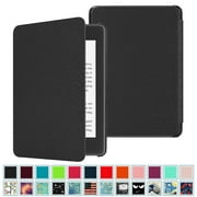 Fintie Slimshell Case for All-new Kindle Paperwhite 10th Generation - 2018 Release, PU Leather Cover w/ Sleep/Wake Black