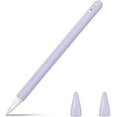 thumbnail image 1 of Fintie Soft Silicone Sleeve for Apple Pencil Pro & 2nd Generation - Protective Pen Skin Cover Pencil Grip Holder with 2 Nib Covers Accessories, Lilac Purple, 1 of 8