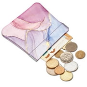 Fintie Squeeze Coin Purse,PU Leather Coin Pouch Change Holder for Woman Girls，Dreamy Marble