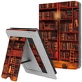 thumbnail image 1 of Fintie Stand Case for 6" Kindle Paperwhite (Fits 10th Generation 2018 and All Paperwhite Generations Prior to 2018) Premium PU Leather Sleeve Cover with Card Slot and Hand Strap, Library, 1 of 15