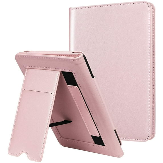 Fintie Stand Case for 6" Kindle Paperwhite (Fits 10th Generation 2018 and All Paperwhite Generations Prior to 2018) Premium PU Leather Sleeve Cover with Card Slot and Hand Strap, Rose Gold