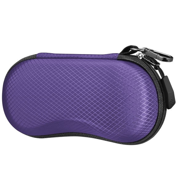 Fintie Sunglasses Case, Hard EVA Shell Shockproof Sport Glasses Case with Metal Carabiner Travel Zipper Eyeglasses Case, Voilet
