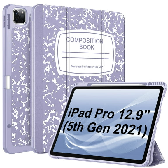 Fintie TPU Case with Pencil Holder for iPad Pro 12.9-inch 5th/4th/3rd Generation - Slim Soft TPU Protective Cover with Auto Wake/Sleep for iPad Pro 12.9 (2021/2020/2018)