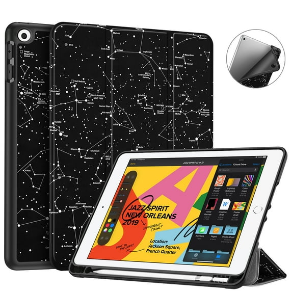 Fintie TPU Case with Pencil Holder for 10.2-inch iPad 9th/ 8th/ 7th Generation - Soft TPU Back Cover for 10.2" iPad (2021/ 2020 / 2019 Model)