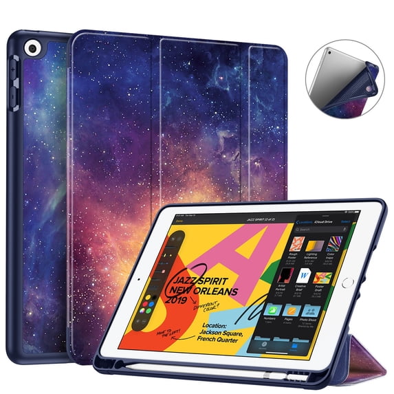 Fintie for iPad 10.2 Case with Pencil Holder - Soft TPU Back Cover for 2019 iPad 7th Generation