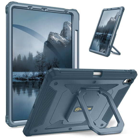 Fintie Tuatara Case for iPad Air 5th Gene(2022) / iPad Air 4th Genration(2020) 10.9 Inch - [Magic Ring] 360 Degree Rotating Grip Stand Shockproof Rugged Cover with Screen Protector