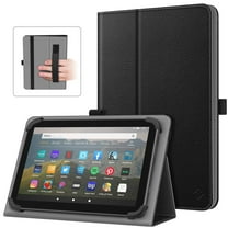 Fintie Universal Case for 7-8 Inch Tablet - Premium PU Leather Folio Cover with Hand Strap Pen Holder for 7", 7.9", 8" eReader, Black