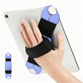 Fintie Universal Hand Strap Holder for 9-10 Inch Tablets eReaders, 360 Degrees Swivel PU Leather Handle Grip for iPad, Galaxy Tab 9.7" 10" 10.1" 10.2" Tablet, Blue